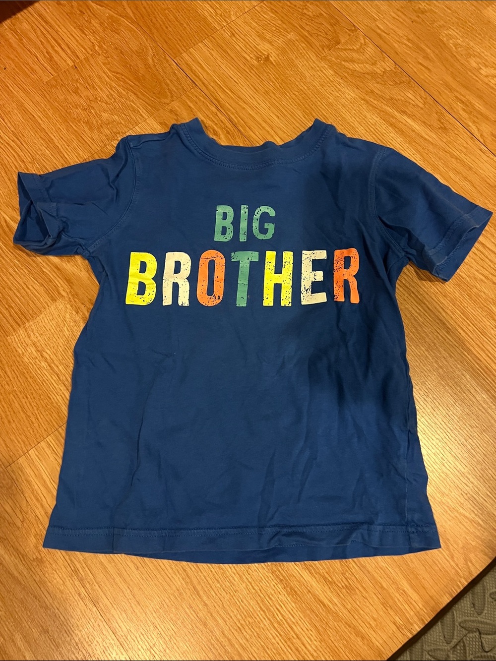 Carter's Navy Short-Sleeve 'BIG BROTHER' Tee with Multicolor Letters